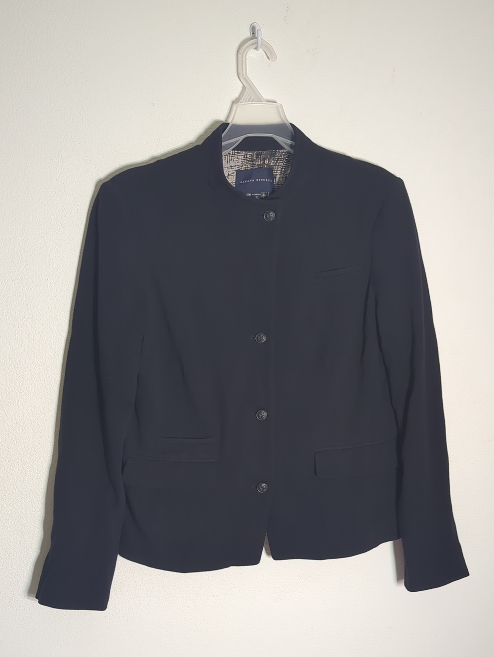 Banana Republic Womens Blazer Quiet Luxury Old Money Neutral Black Plus Size 16